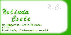 melinda csele business card